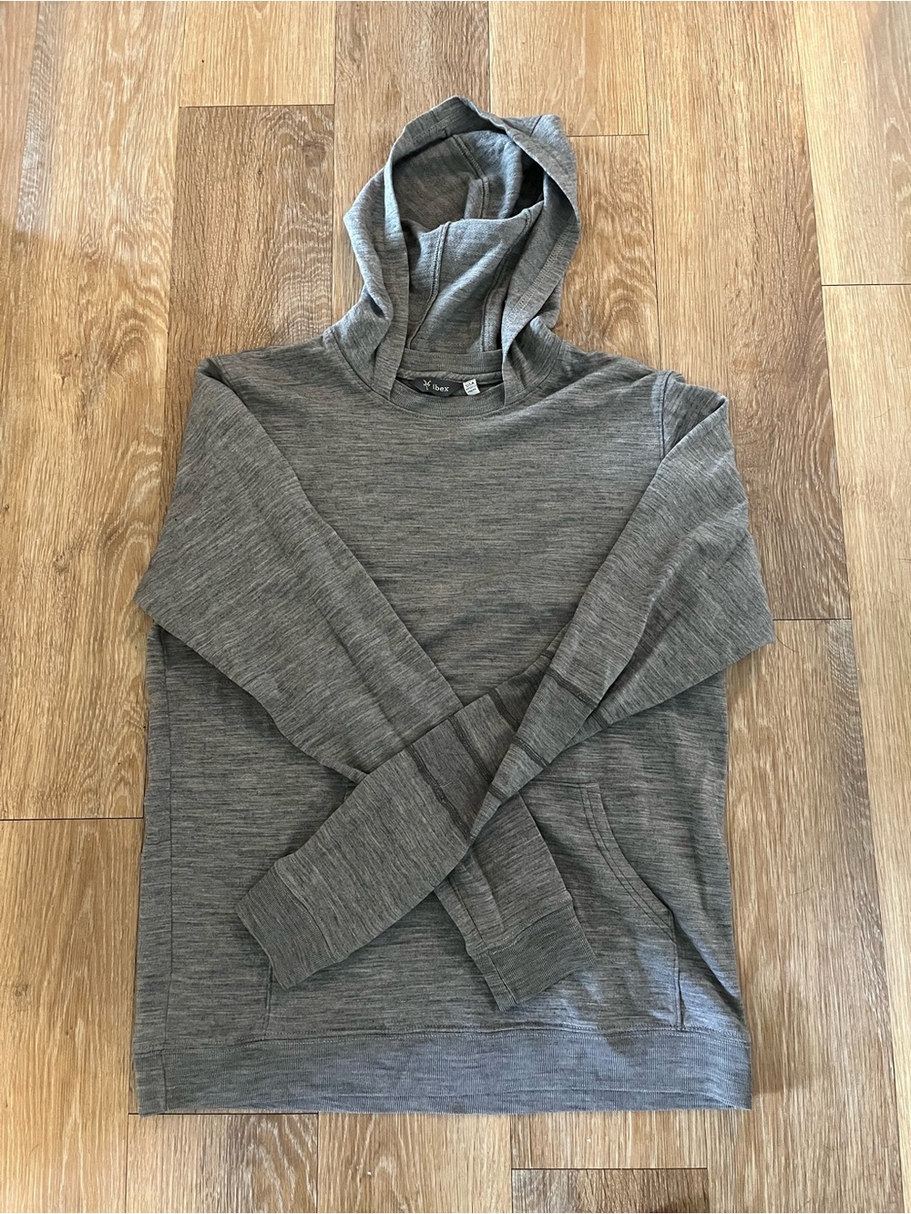 Ibex Gray Hooded Merino Hoody